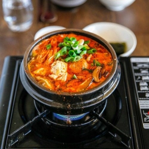 Korean dishes at Jinjin Soora